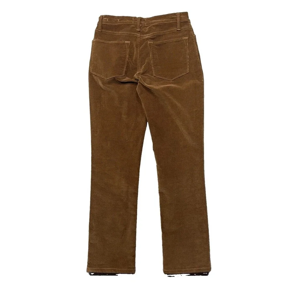 FRAME Le High Straight Corduroy Pants Womens 26 High Rise Ankle Stretch Brown